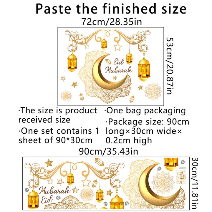 Muslim Islamic Window Sticker Decorations for Home