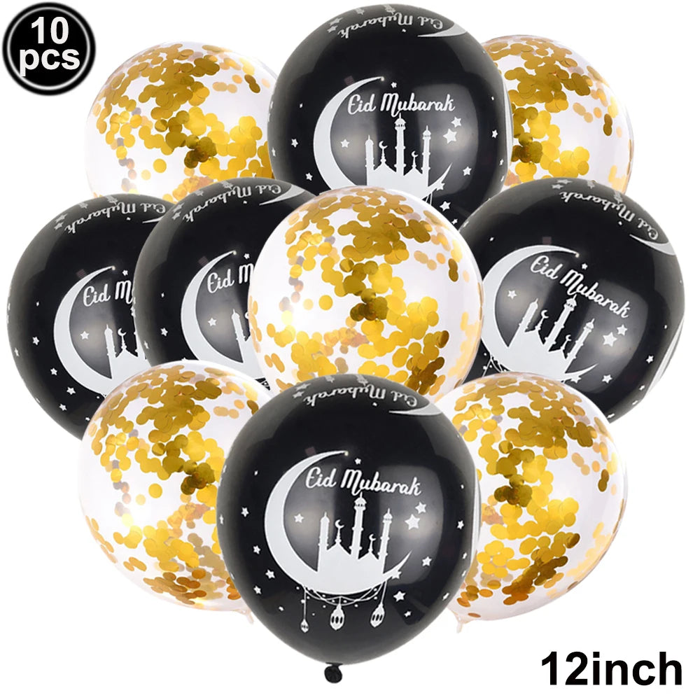 Eid Mubarak Letter Balloons