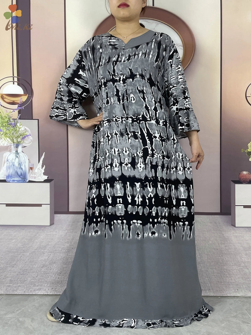 Boubou Islamic Long-sleeved Abaya for Woman