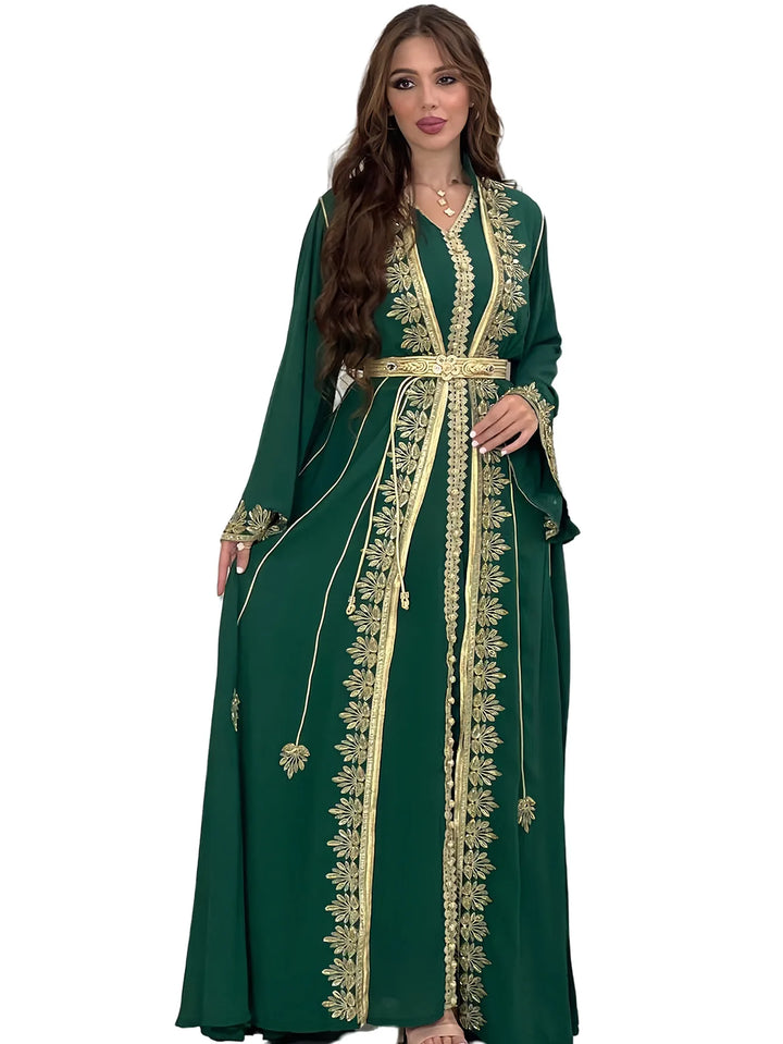 Muslim Women Party Embroidery Dresses