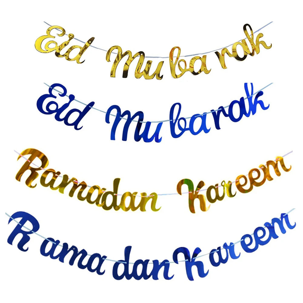 EID Mubarak Star Moon Hanging Banner