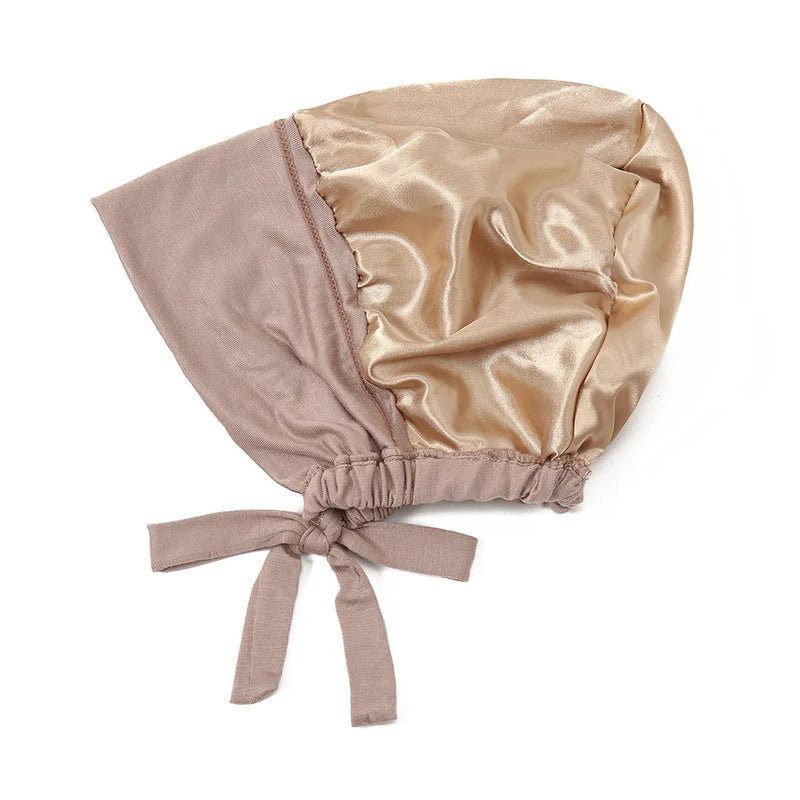 Double Layer Modal Satin Hijab Cap for Islam Women