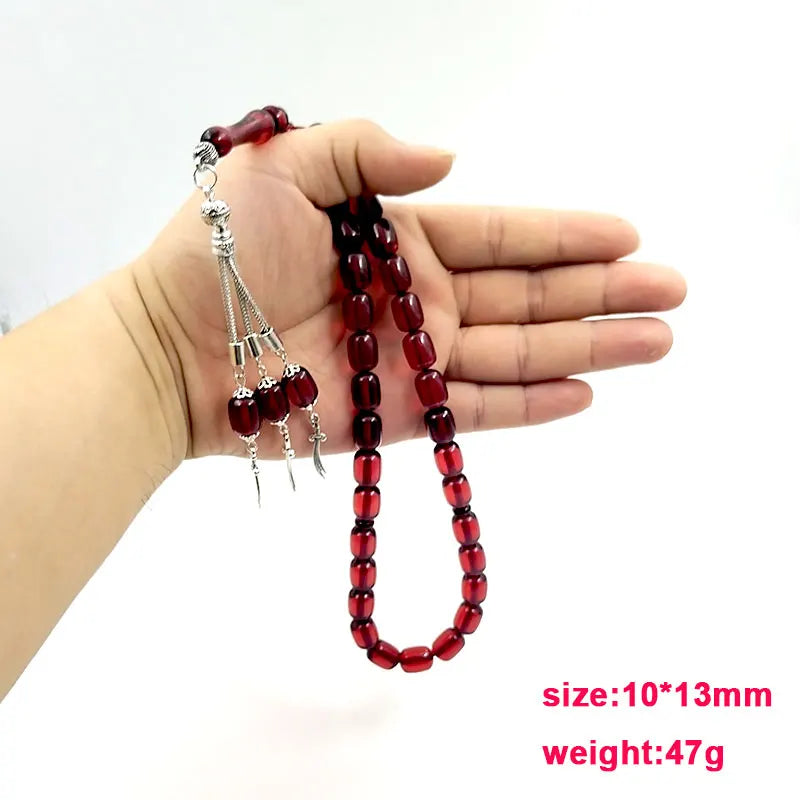 Red Resin Tasbih/prayer beads