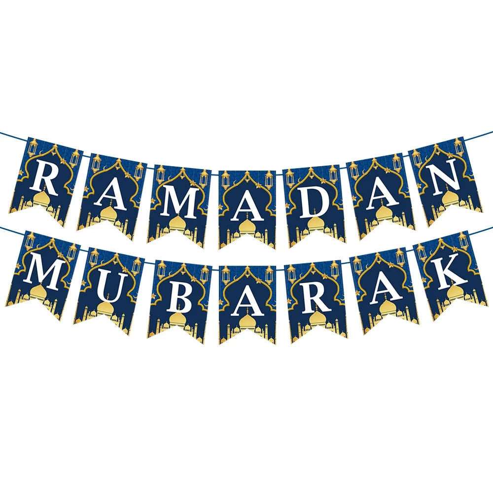 EID Mubarak Star Moon Hanging Banner