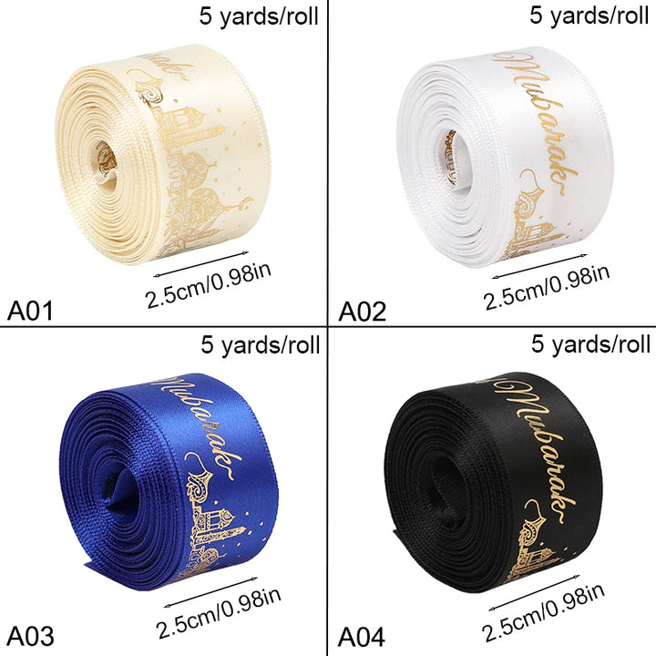 Printed Satin Ribbon Gift Wrap