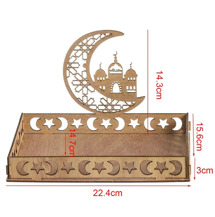 Wooden Pendant EID Mubarak 2025 Ramadan Decoration for Home