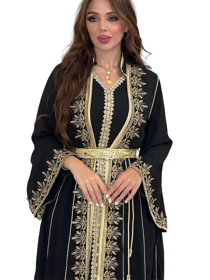 Muslim Women Party Embroidery Dresses