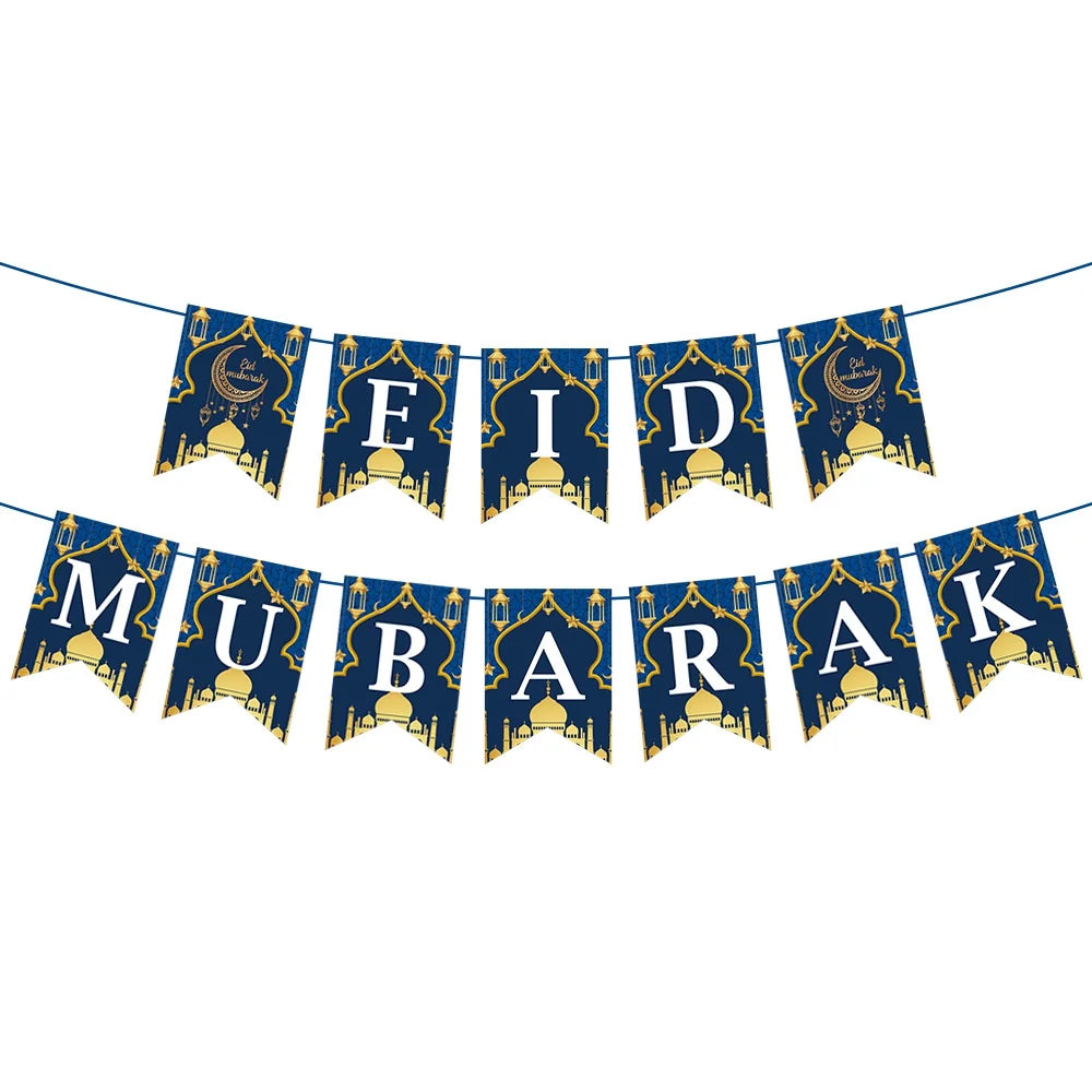 EID Mubarak Star Moon Hanging Banner
