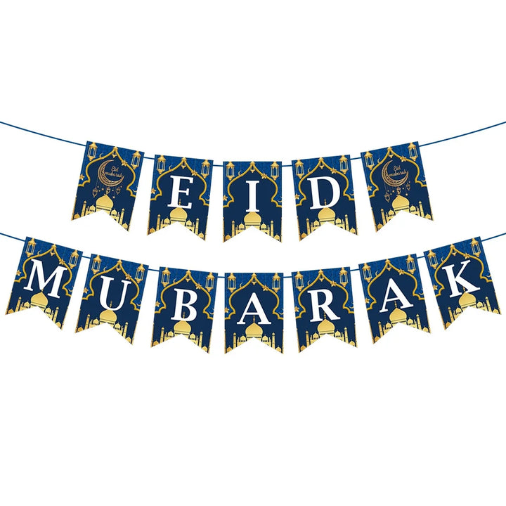 EID Mubarak Star Moon Hanging Banner