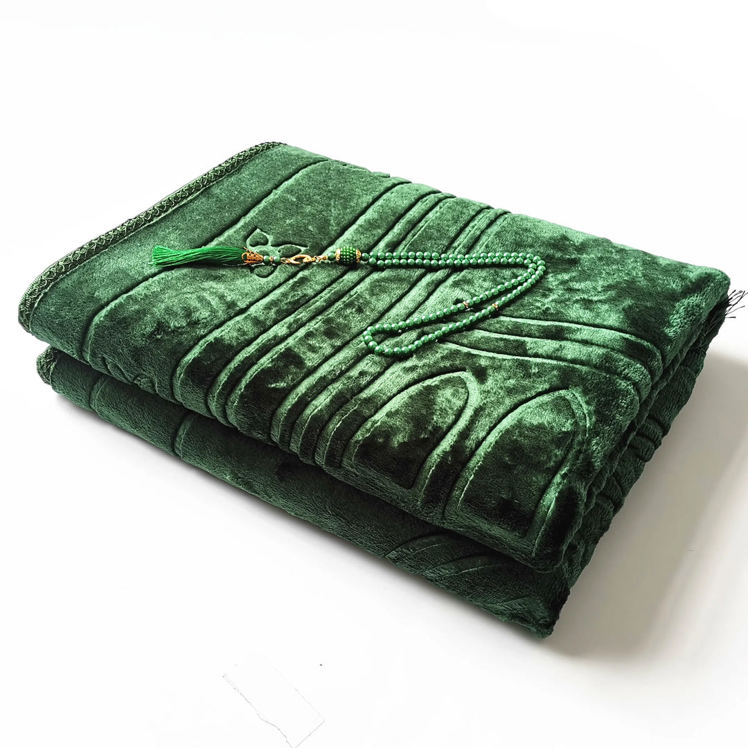 Large  Muslim  Prayer Mat + Tasbih
