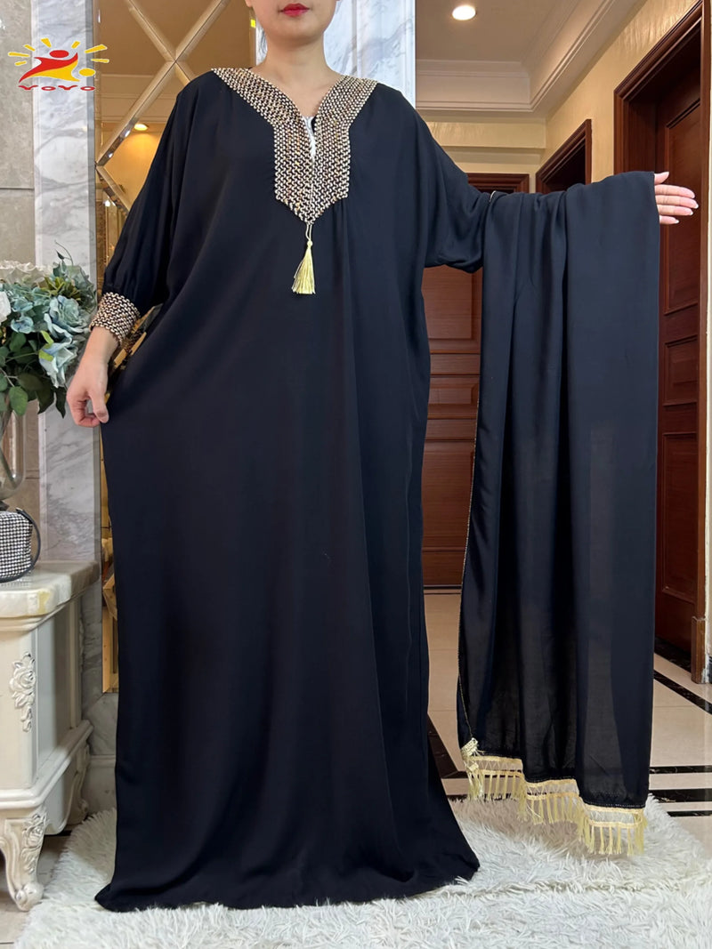 New Muslim Women Long Sleeve Autumn Dress