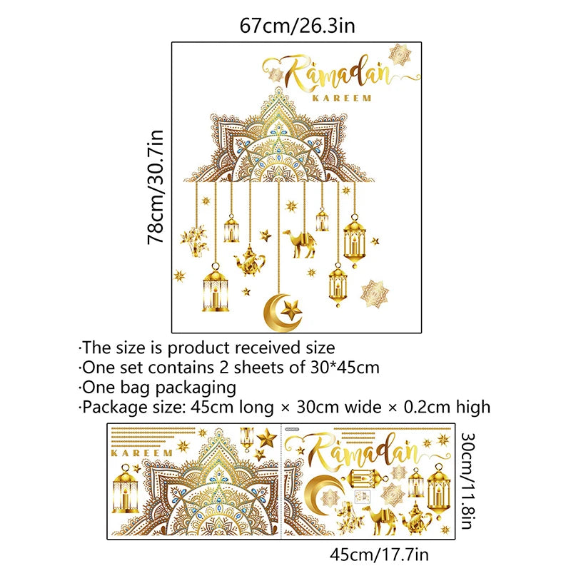 Muslim Islamic Window Sticker Decorations for Home