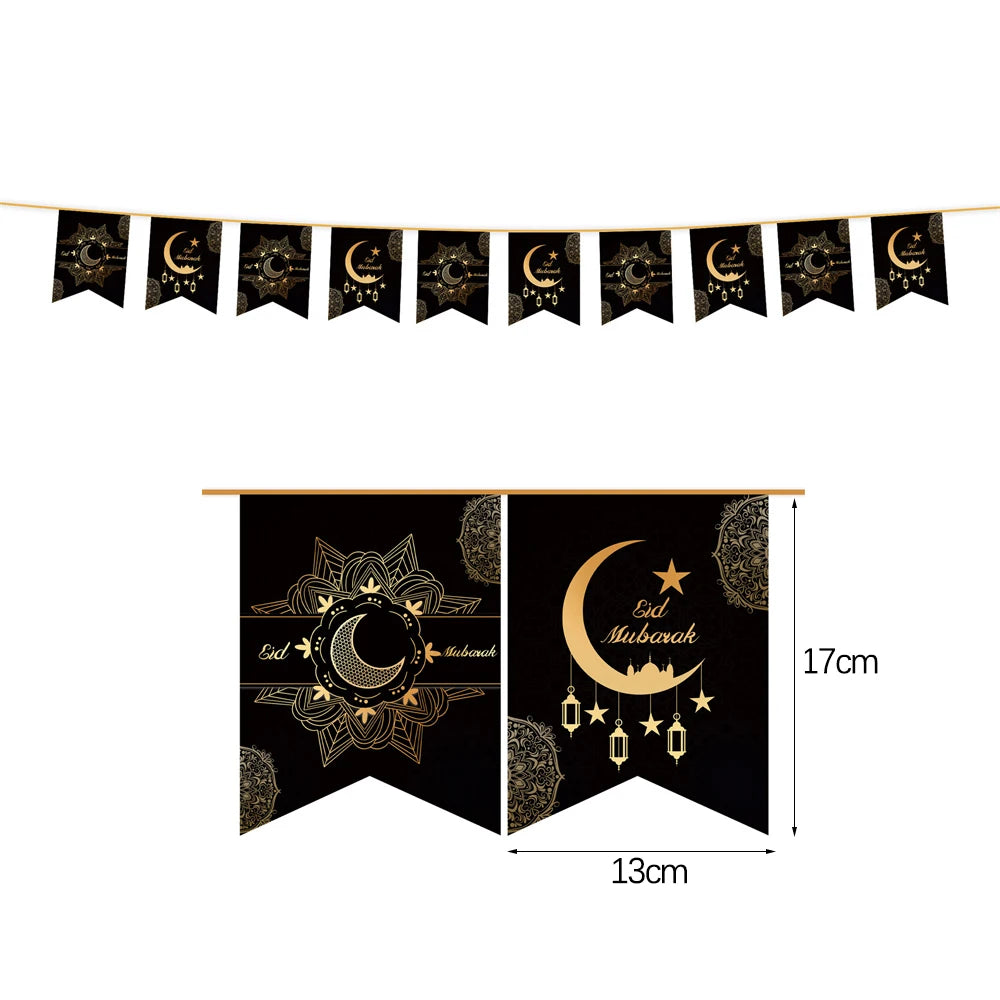 EID Mubarak Star Moon Hanging Banner