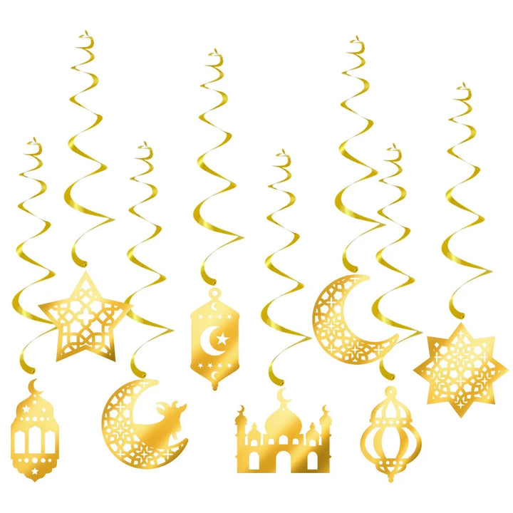 EID Mubarak Star Moon Hanging Banner