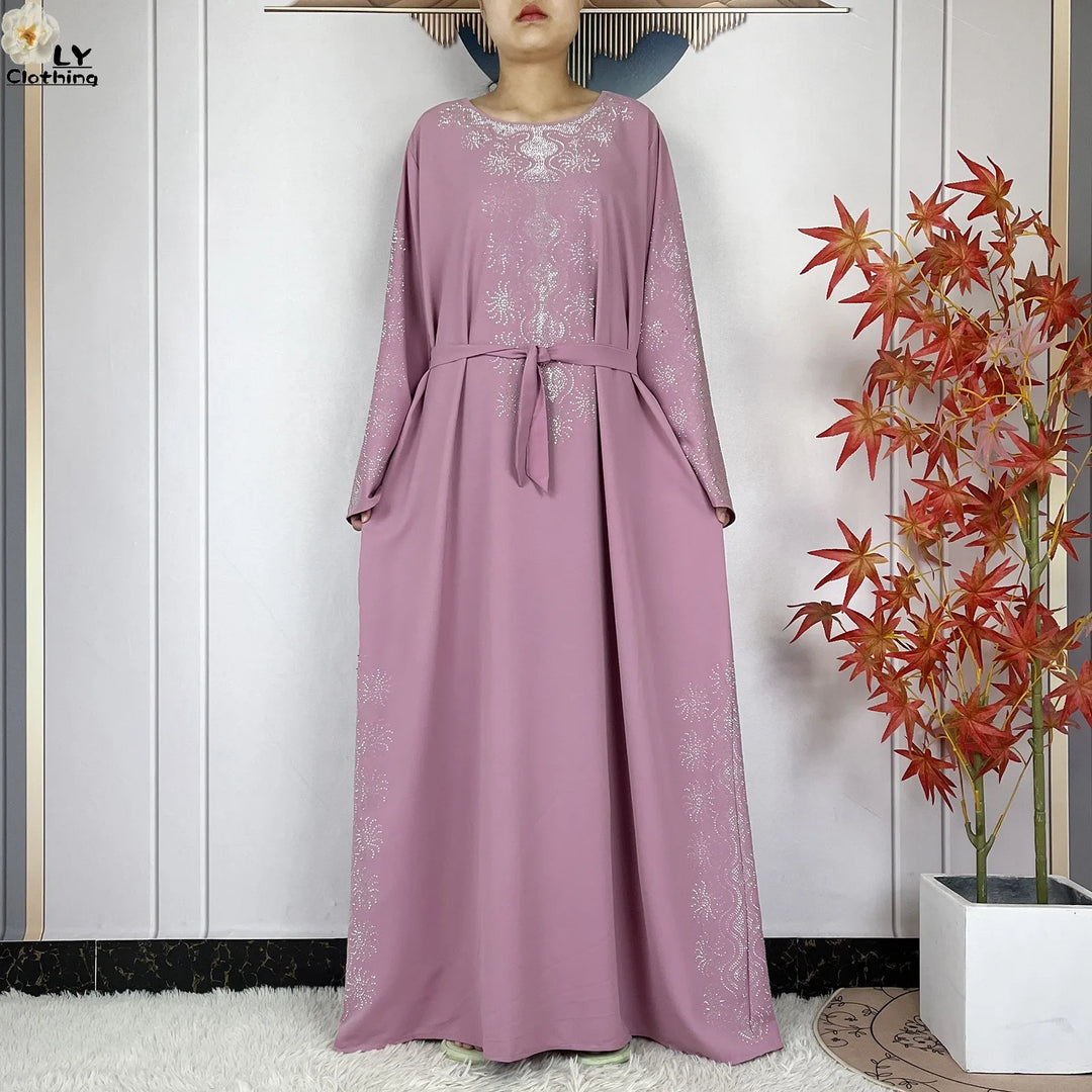Muslim Women Diamonds Dashiki Abaya