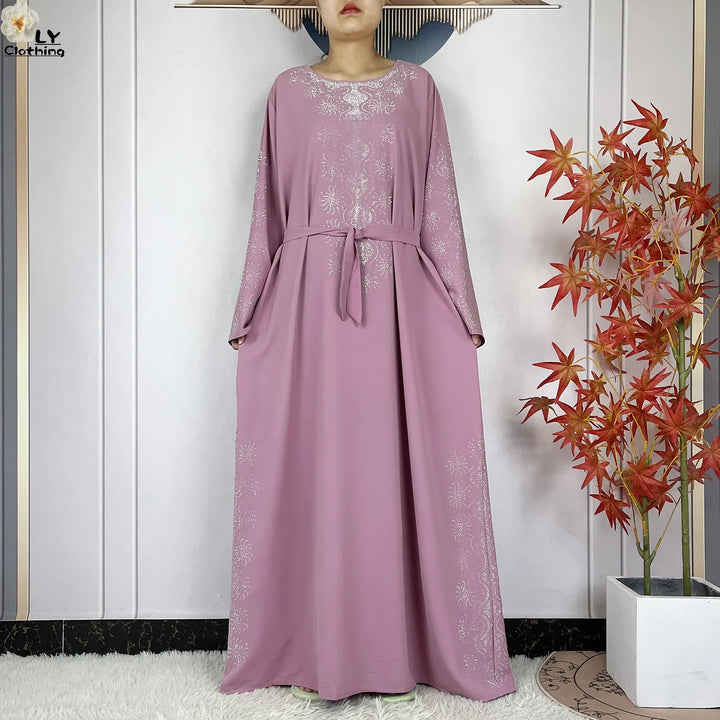 Muslim Women Diamonds Dashiki Abaya