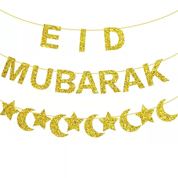 EID Mubarak Star Moon Hanging Banner