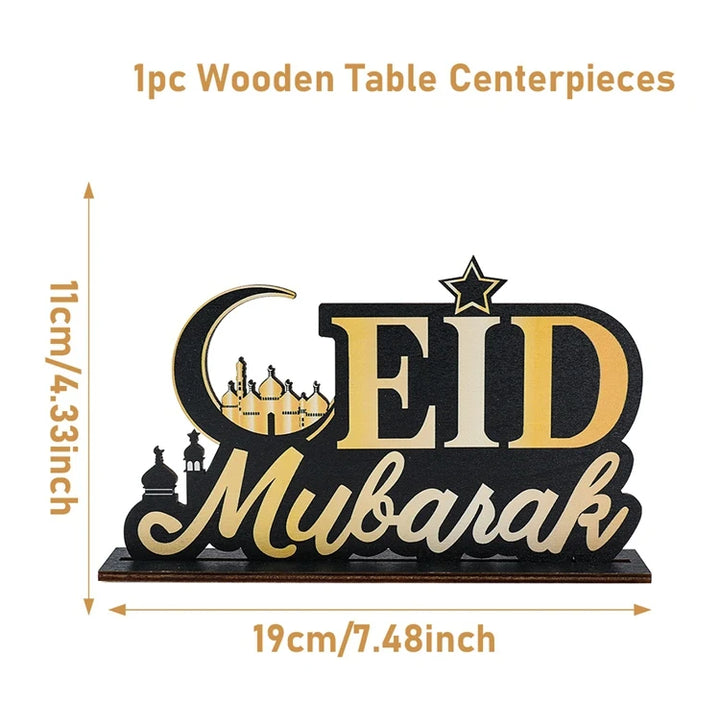 EID Mubarak Decoration Wooden Ornaments