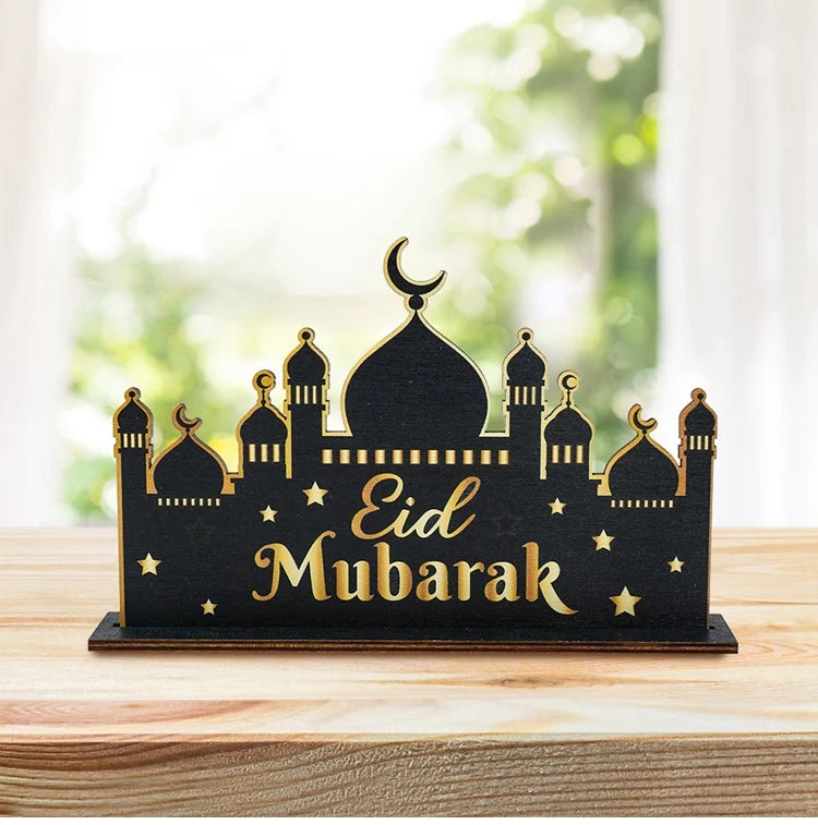 EID Mubarak Decoration Wooden Ornaments
