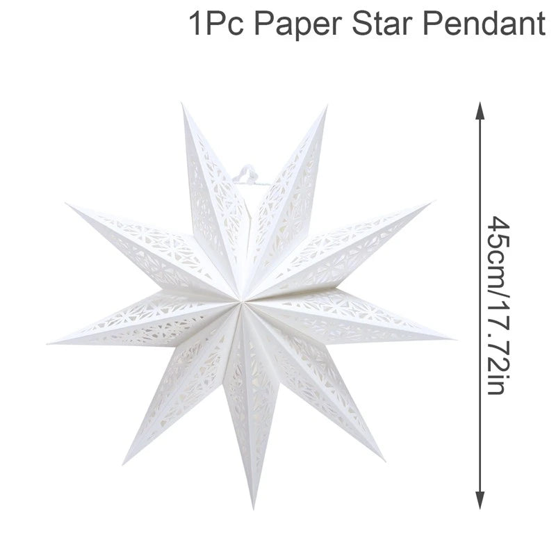 Eid Mubarak Hollow Star Hanging Home Decorations