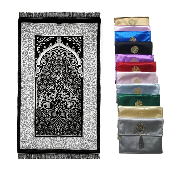 3Pcs/Set Prayer Rug+ Prayer Beads +Bag