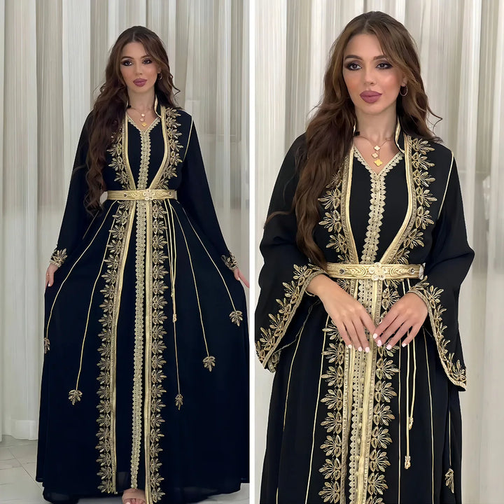Muslim Women Party Embroidery Dresses