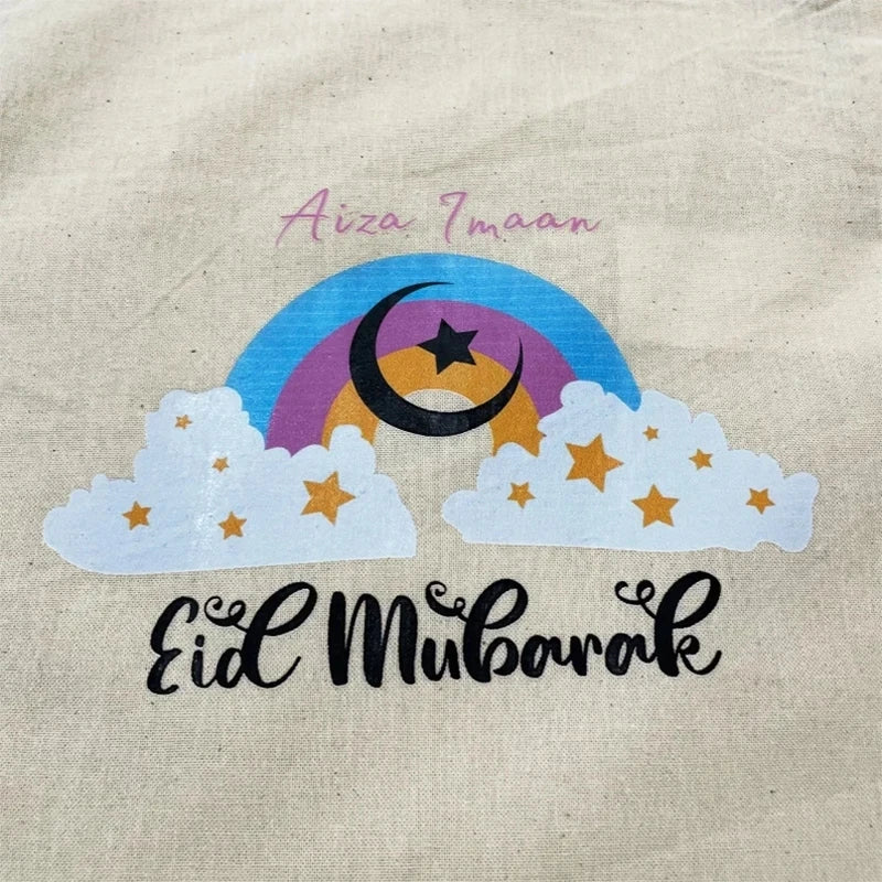 Personalised Rainbow Muslim Tote Bag