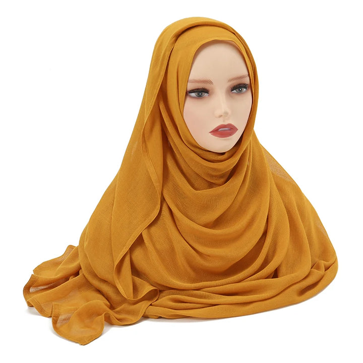 Thin Plain Muslim Hijabs for Women