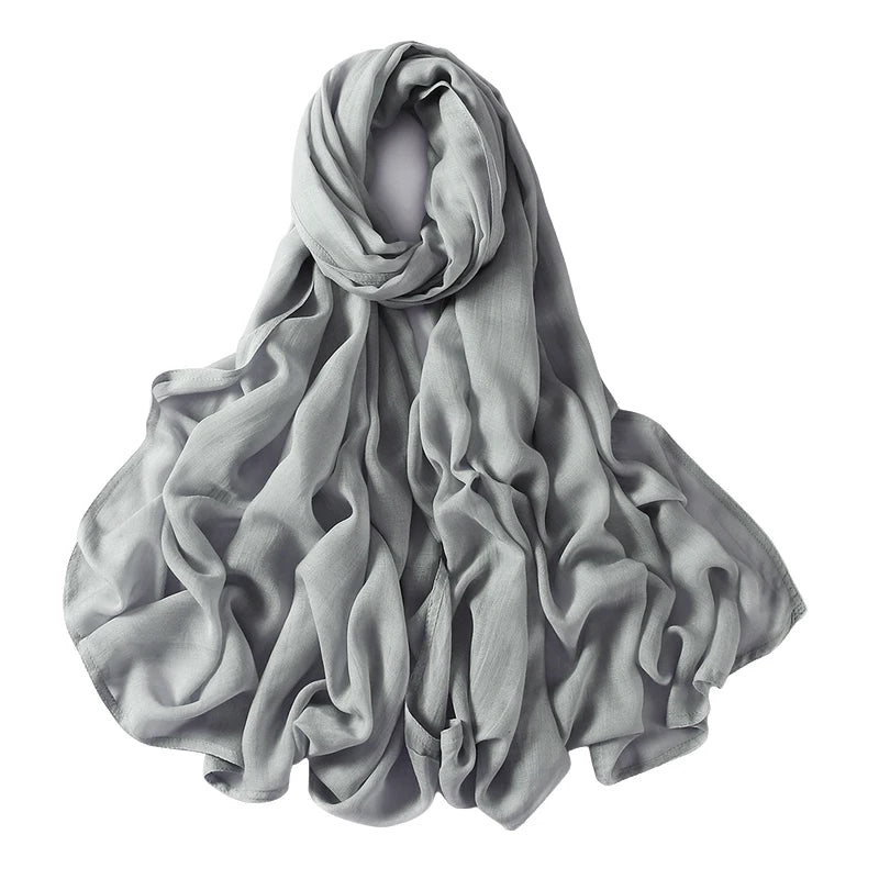 Thin Plain Muslim Hijabs for Women