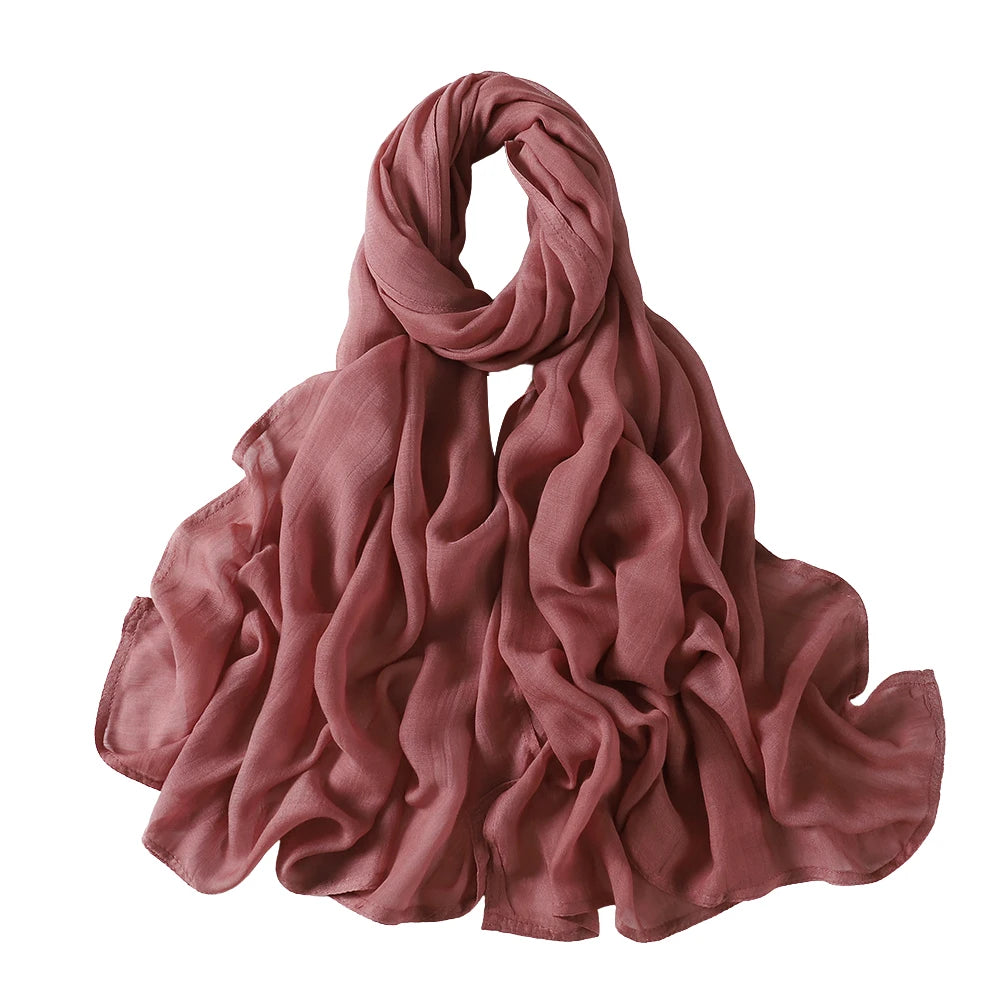 Thin Plain Muslim Hijabs for Women