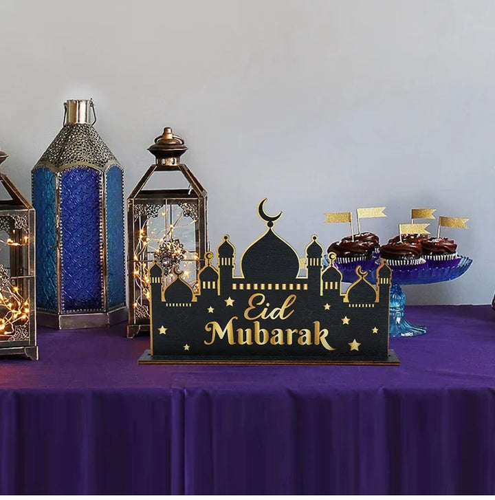 EID Mubarak Decoration Wooden Ornaments