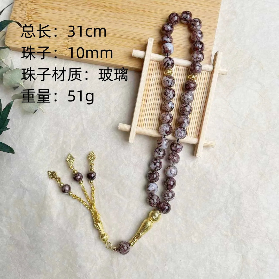 Glass Tassel Muslim Tasbeeh