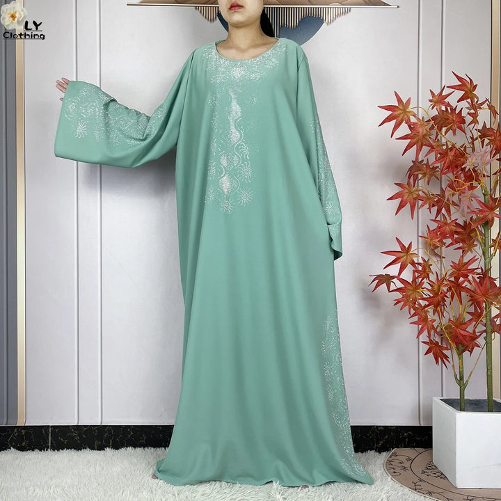 Muslim Women Diamonds Dashiki Abaya