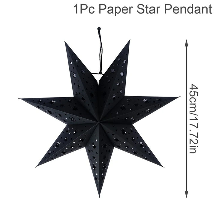 Eid Mubarak Hollow Star Hanging Home Decorations