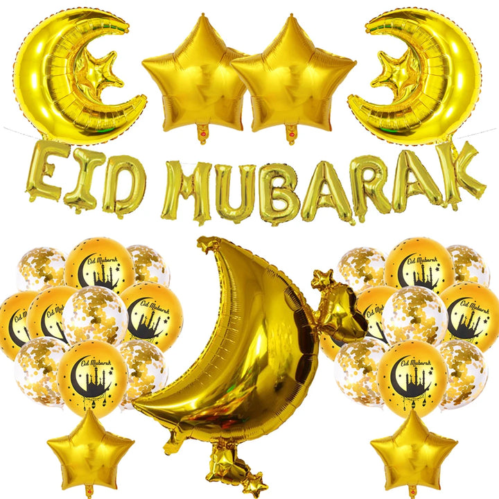 Eid Mubarak Letter Balloons