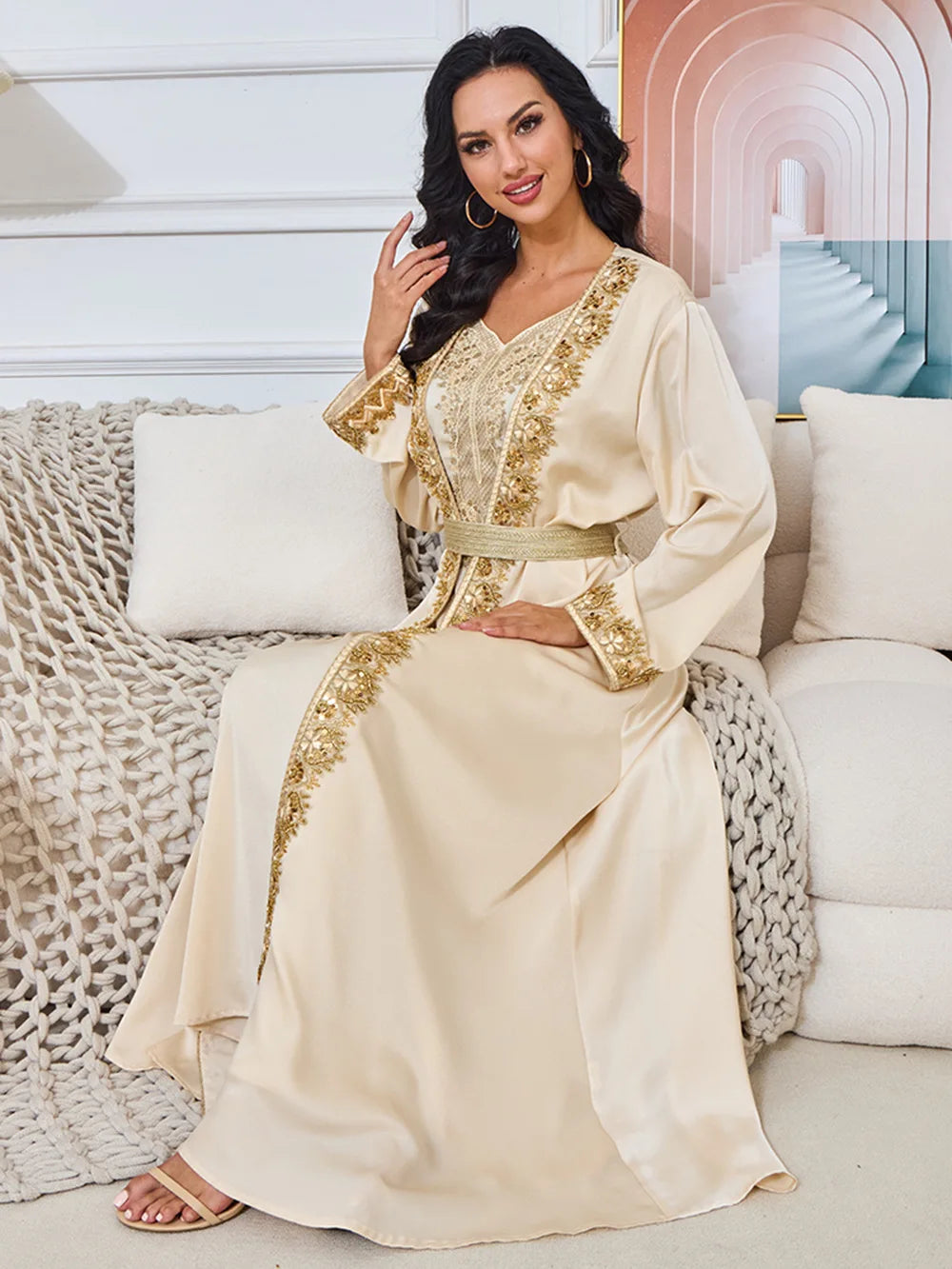 2 Piece Sets Muslim Women Abaya