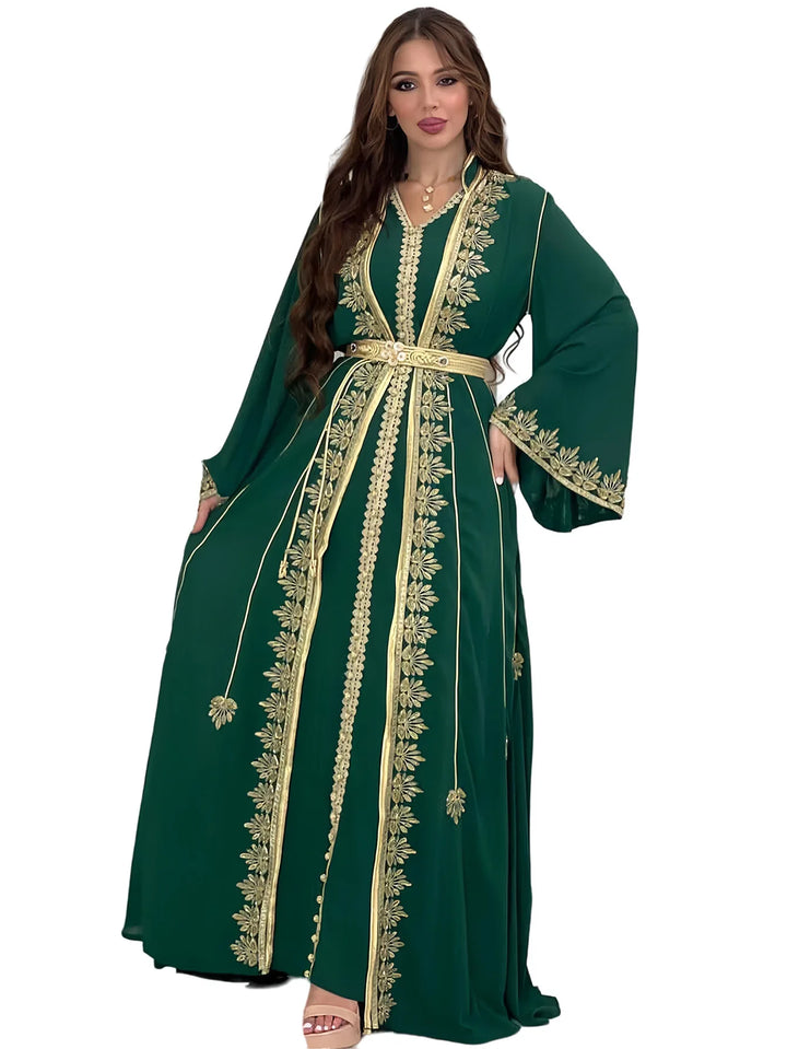Muslim Women Party Embroidery Dresses