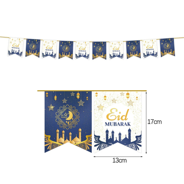 EID Mubarak Star Moon Hanging Banner
