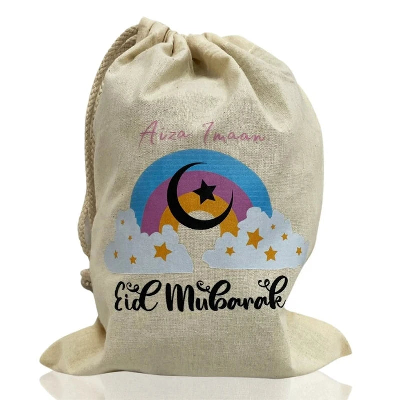 Personalised Rainbow Muslim Tote Bag