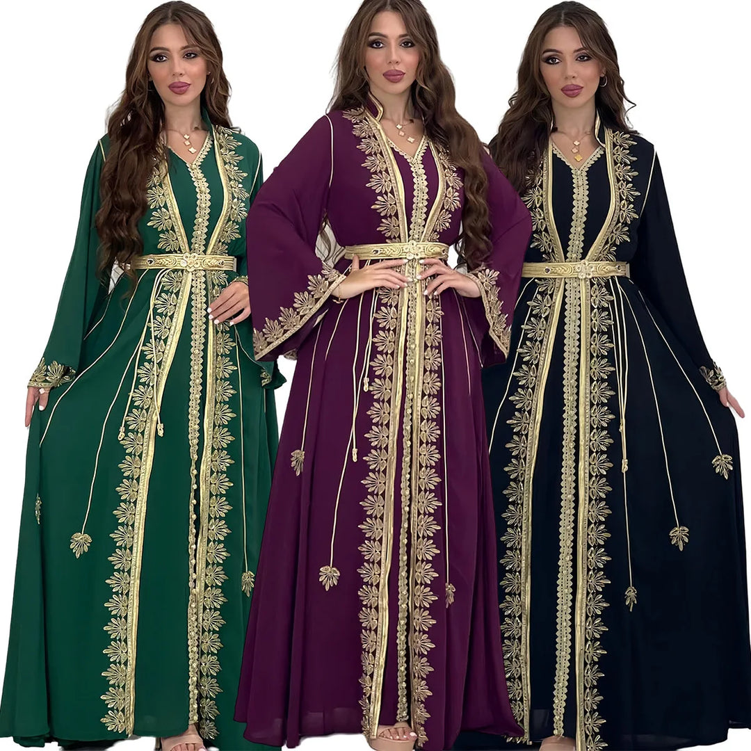 Muslim Women Party Embroidery Dresses