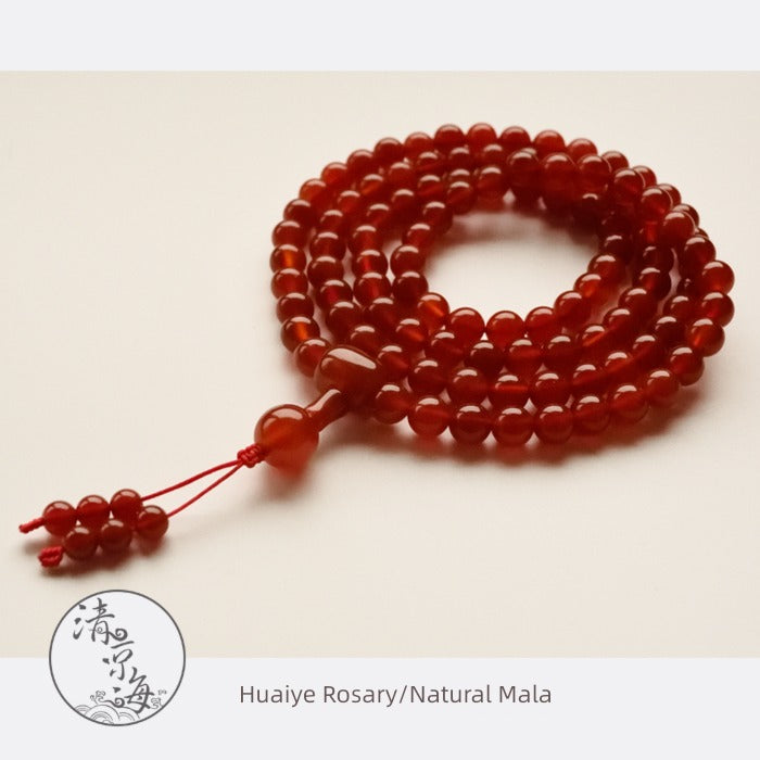 Natural Red Tesbih Agate for Men and Women