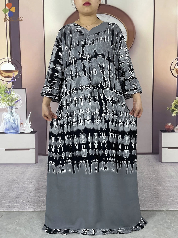 Boubou Islamic Long-sleeved Abaya for Woman