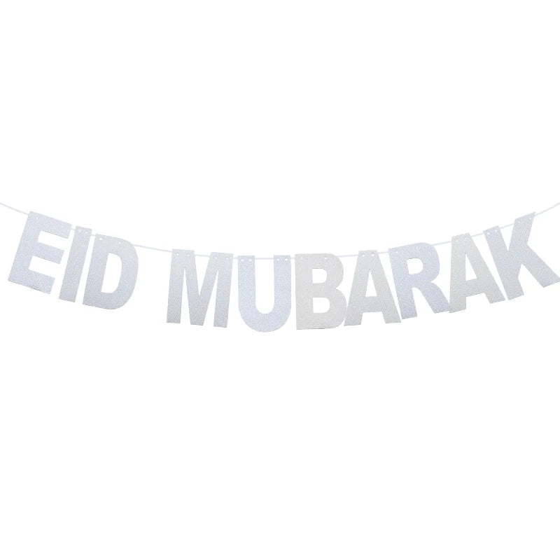 EID Mubarak Banner Glitter Star