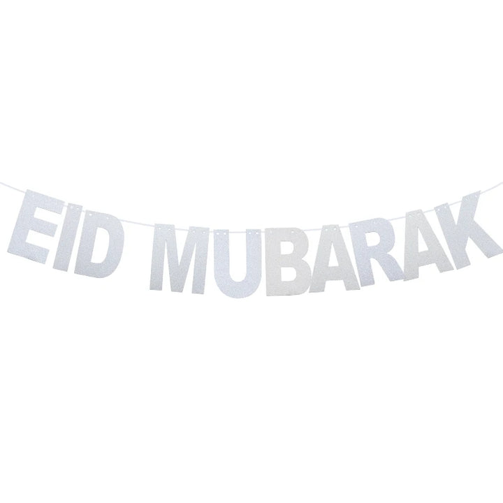 EID Mubarak Banner Glitter Star