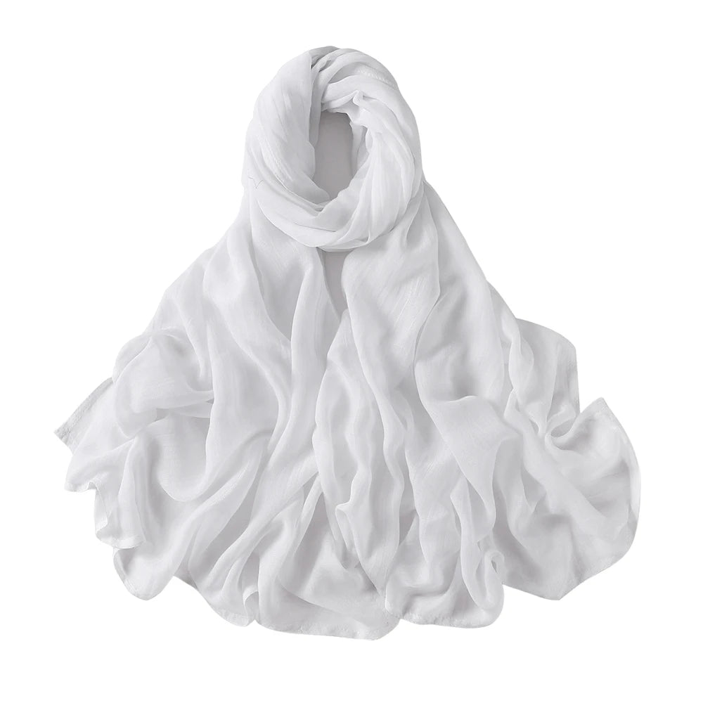 Thin Plain Muslim Hijabs for Women