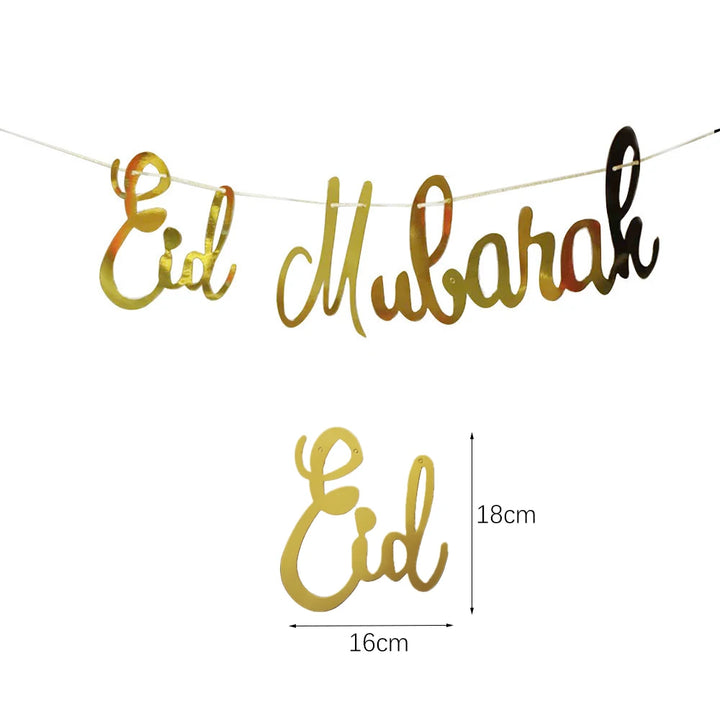 EID Mubarak Star Moon Hanging Banner