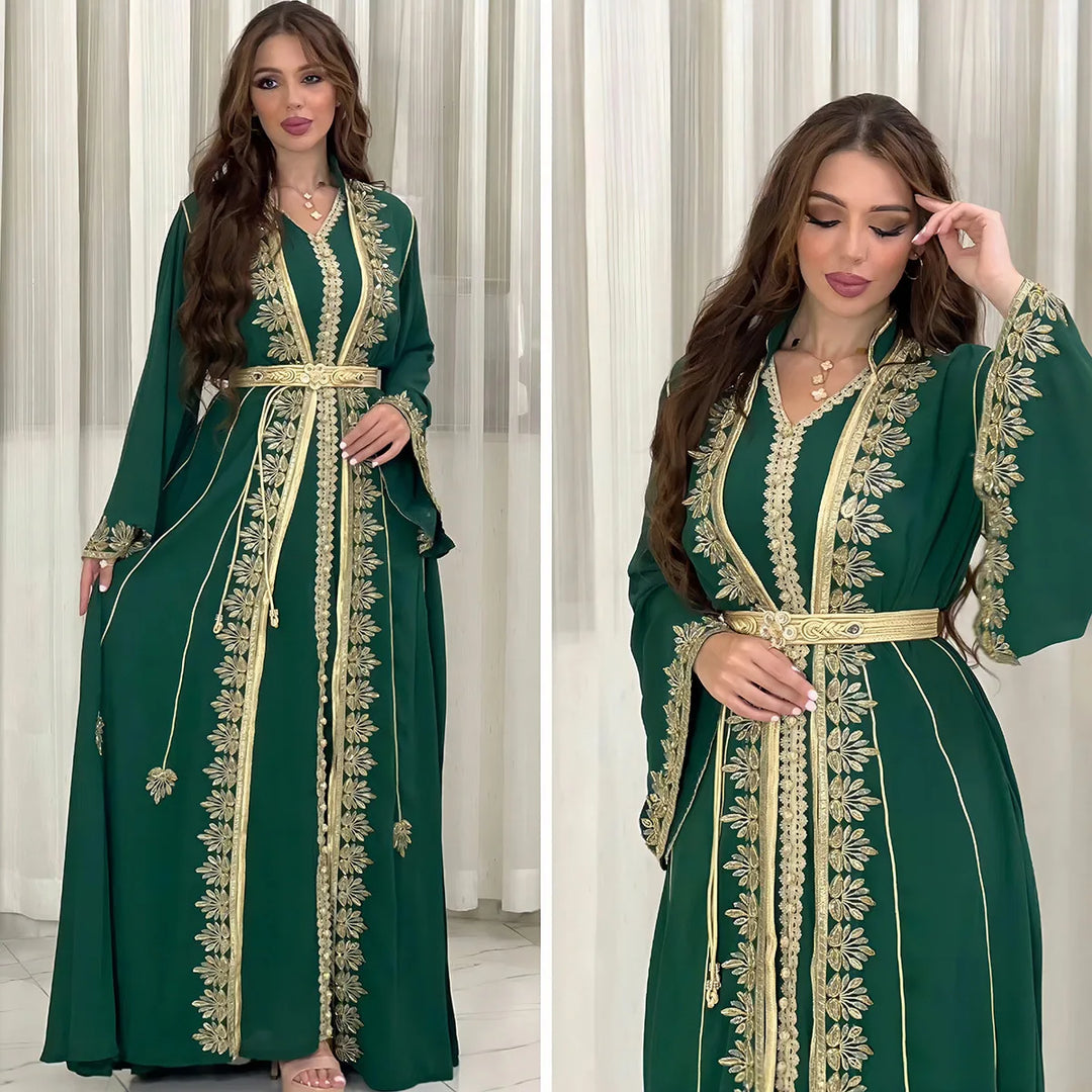 Muslim Women Party Embroidery Dresses