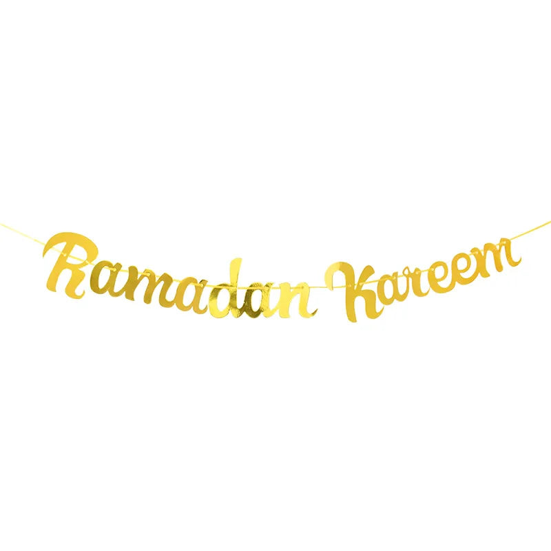 EID Mubarak Banner Glitter Star