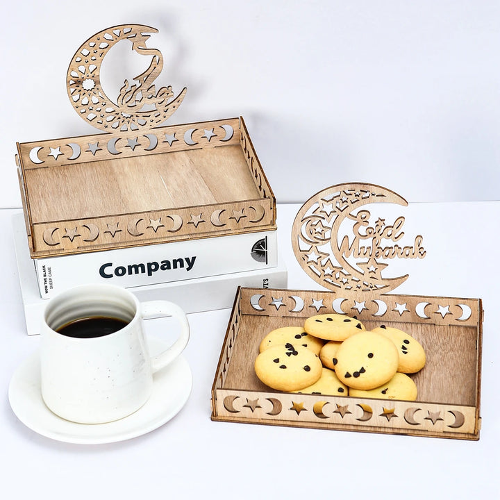 Wooden Pendant EID Mubarak 2025 Ramadan Decoration for Home