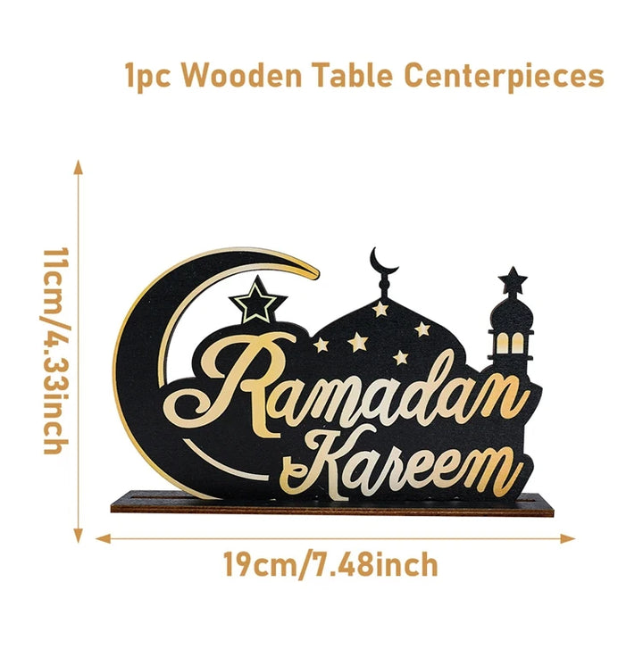 EID Mubarak Decoration Wooden Ornaments
